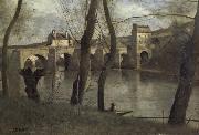 Corot Camille The bridge of Mantes Spain oil painting artist